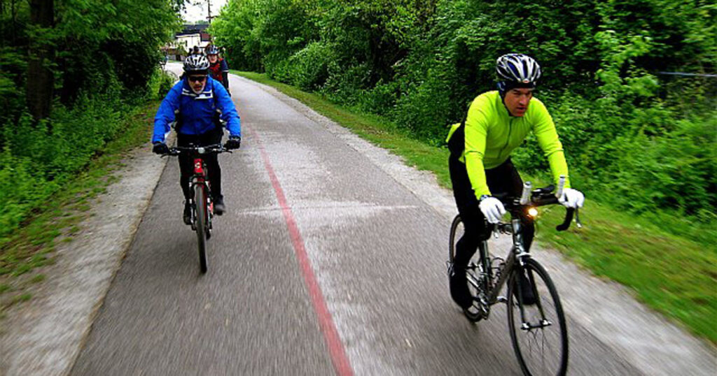 Bikers-on-Monon-Trail